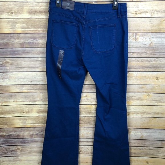 ✨ NYDJ Farrah Flare Fort Wayne Blue Size 4 - Picture 5 of 6